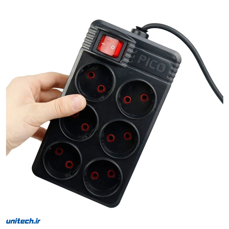 چند راهی 6 خانه پیکو الکتریک با کابل 3 متری2